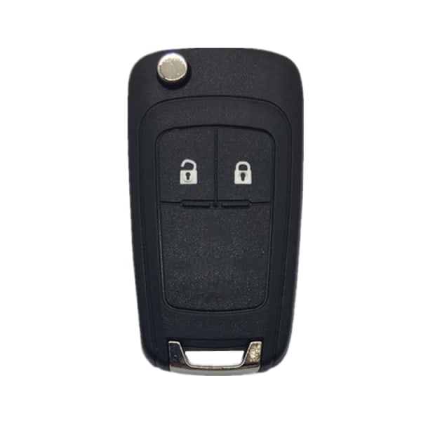 2-knapps hopfällbart bilnyckelskal för Buick/Opel/Chevrolet Svar Svart