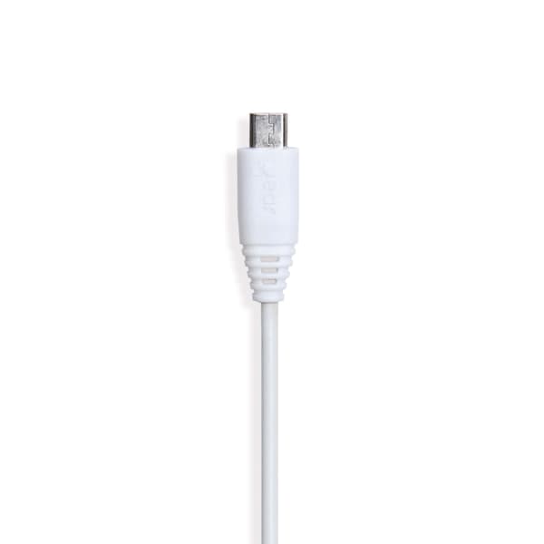 Pyöreä latauskaapeli MicroUSB-USB-A 1m Valkoinen