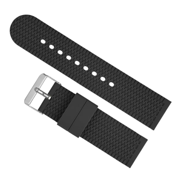 Silikonarmband med spänne för Huawei klockor Svart 24 mm