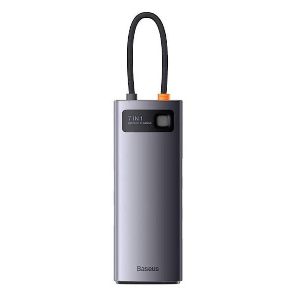 Hub 7in1 Baseus Metal Gleam Series, USB-C till 3x USB 3.0 + HDMI + USB-C PD + VGA + Ethernet RJ45
