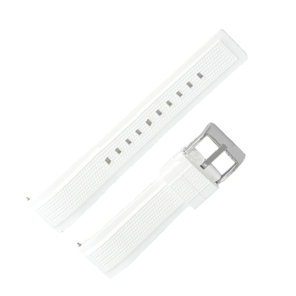 Klockarmband i Silikon för Huawei GT5/GT4/Watch4 Vit + Silver 22 mm