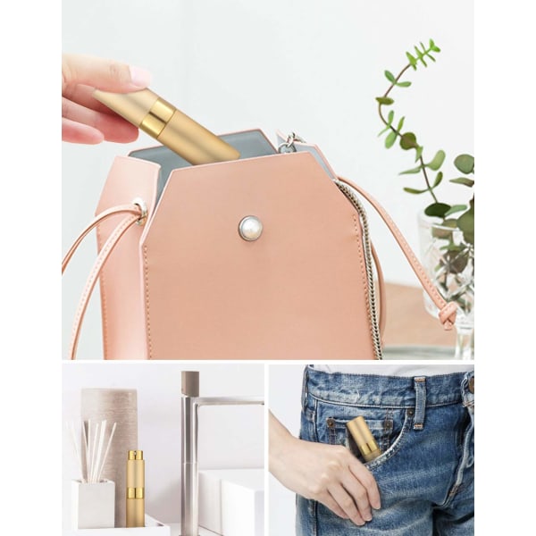 Liten refill sprayflaska för parfym 8 ml Guld