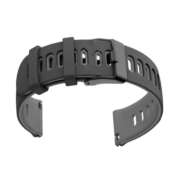 Klockarmband i silikon Black+Grey 22 mm Black+Grey 22 mm