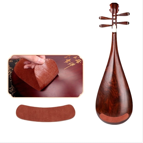 Halvmåneformad Anti-Slip Pad för Pipa Instrument