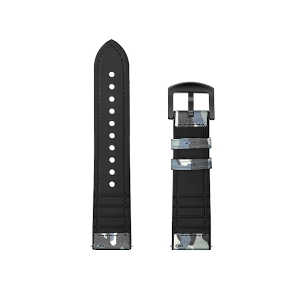 Silikone- og læderrem til Galaxy Watch 3/5 Blå 20 mm
