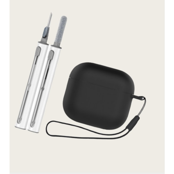 Silikonskyddsfodral för Apple AirPods 4 Svart