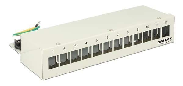 Patch panel 12ports keystone modules shielded clip DINrails