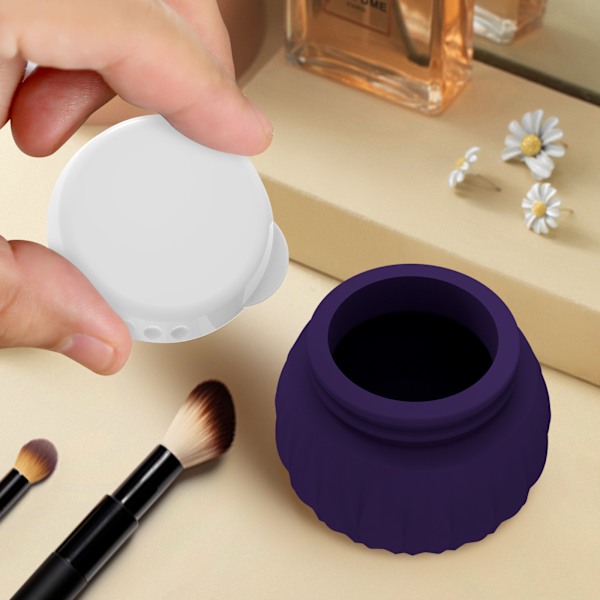 Silikoniset matkakokoiset voidepurkit - 4 kpl tiivis pakkaus Violetti