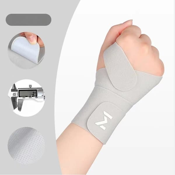 Tumb- och handledsstöd för lindring av tendinit - Lycra Material Grey Grey