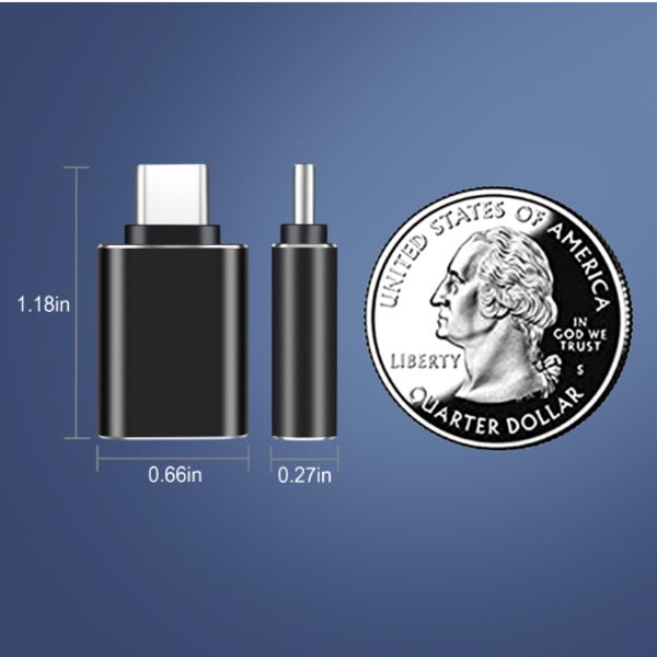USB-C til USB 3.1 adapter Sort