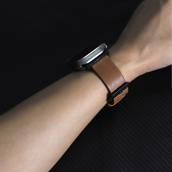 Horween läderarmband för Apple Watch 42/44/46/49 mm - mörkbrun Brun