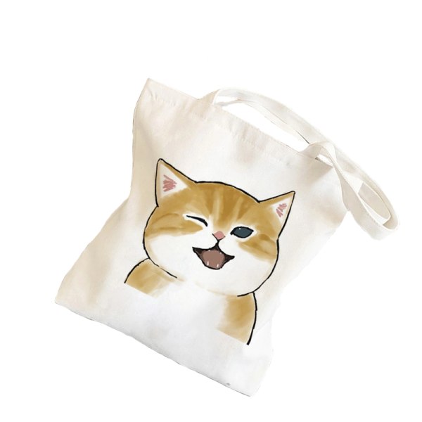 Multi-Purpose Shopping Bags Tote Bags  smiling cat