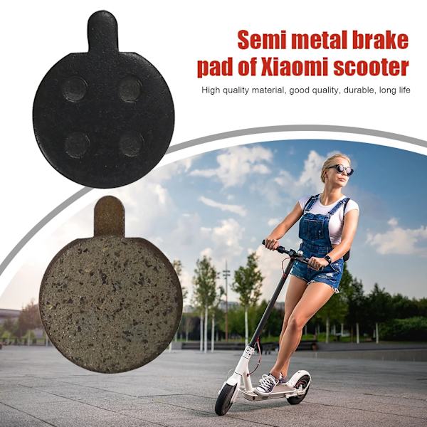 2 st Skivbromsbelägg för Xiaomi M365 Pro Svart