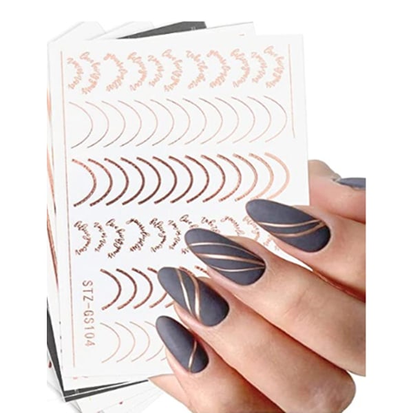 Line Nail Art Stickers 1 ark GS104