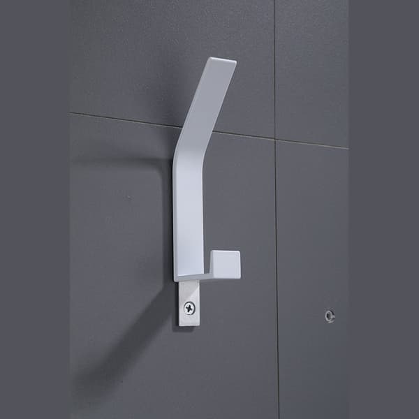 Väggmonterad klädkrok – Dubbelkrok (borrad installation) White 6-Pack White