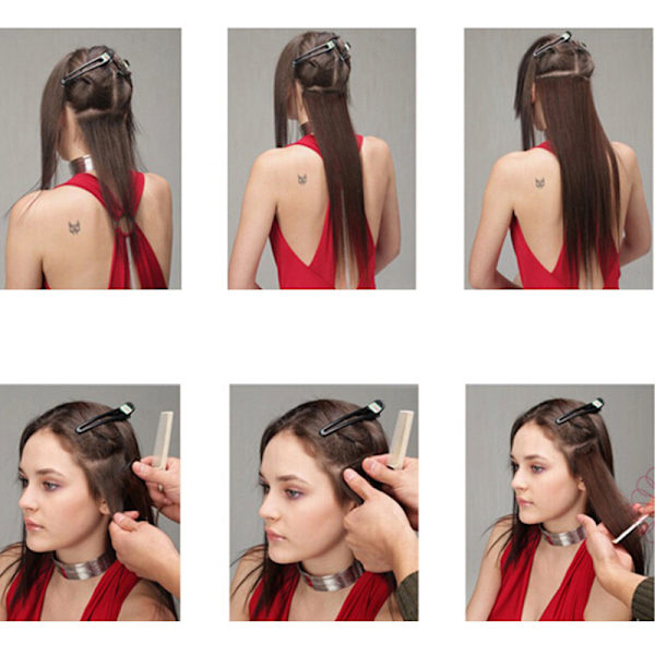 Pitkät suorat Clip-in -hiustenpidennykset Model 5