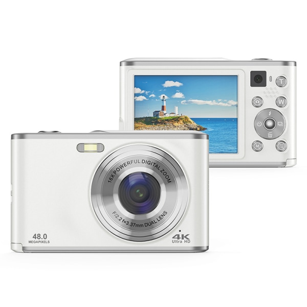 INF Digitalkamera 4K 48MP 16 x zoom webbkamera med 32GB TF-kort Silver