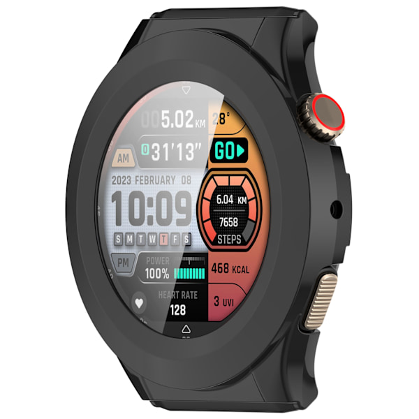 Amazfit Cheetah Pro/Round -suojakotelo ja -näytönsuoja Musta