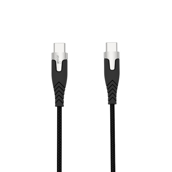 Laddkabel PRO USB-C till USB-C 2.0 1.5m Svart Kevlarkabel med Metallkopplingar