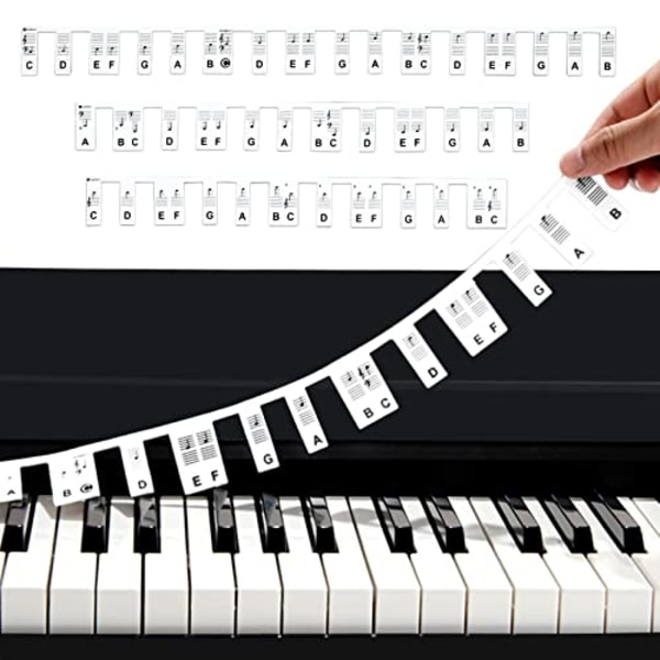 Silikoninen pianomuistiinpanotarrasarja, ohut 61 näppäintä Monivärinen