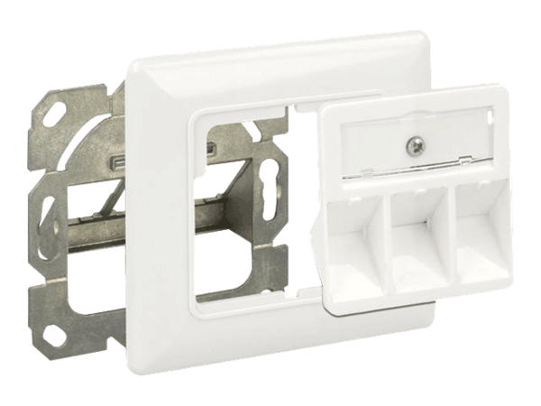 Keystone Wall Outlet 3 port compact