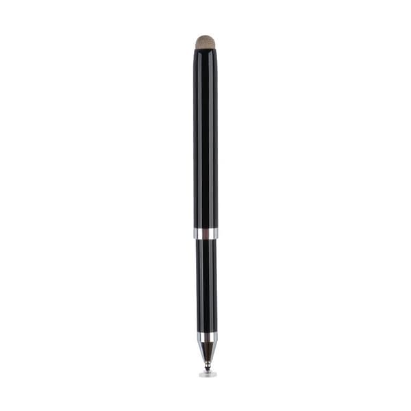 2-in-1 Universal Stylus Pen kosketusnäytöille - Musta