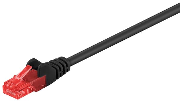 CAT 6 -kytkentäkaapeli, U/UTP, musta