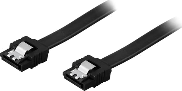 SATA cable SATA 6Gb/s locking clip straight 0.3m black
