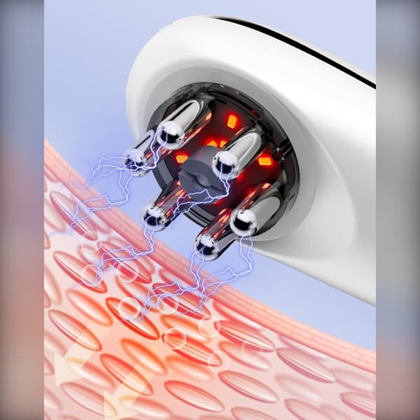 Multifunktionell Negativt Tryck Fettsugning Massager, EMS Mikroström & LED Ljusterapi för Hudåtstramning & Kroppskonturering