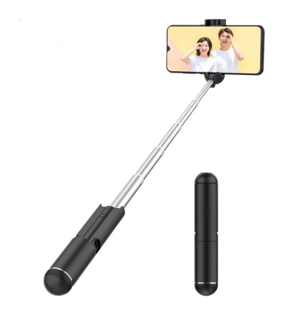 Bærbar Mini trådløs Bluetooth Selfie Stick WS-19001 Black Black