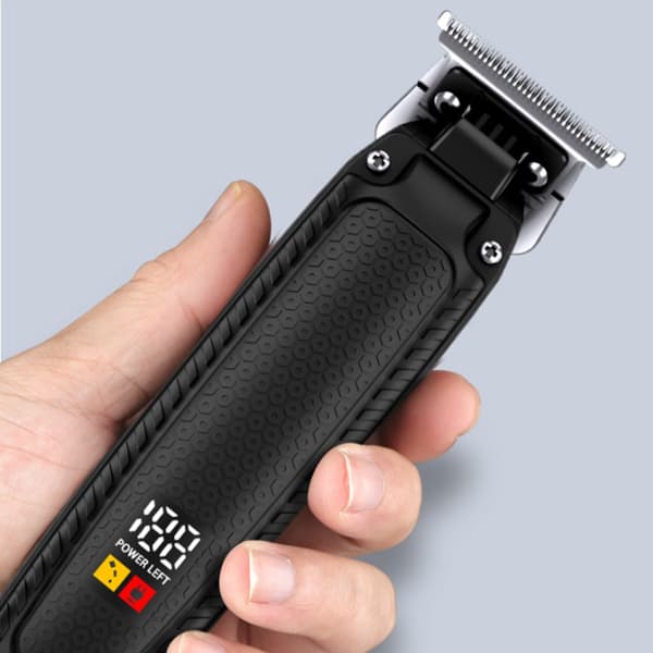 Elektrisk hårklipper med LCD-display - USB-genopladelig, lav støj, præcis trimning