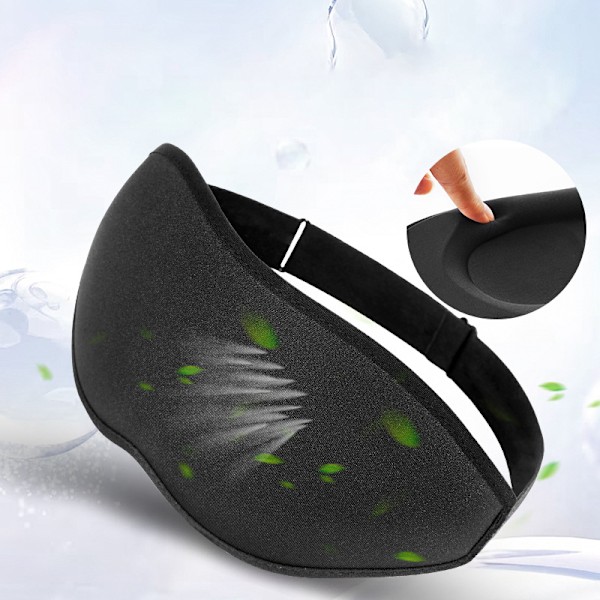 Sömnmask för kvinnor och män, 3D-konturerad ögonmask för sömn Svart
