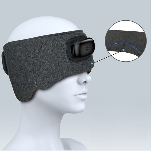 Uppvärmd Bluetooth Musik Sovmask - Temperaturkontroll & 360° Ljusblockering för Optimal Avkoppling