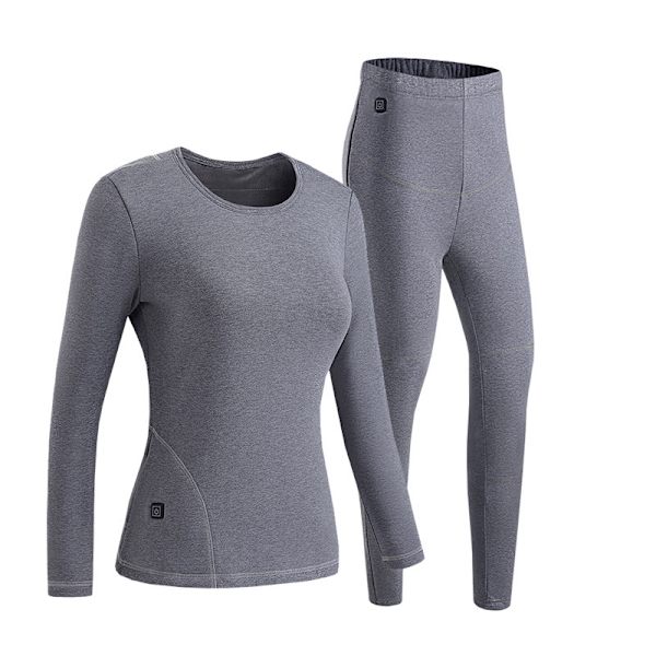 Naisten lämmitetty pohjakerrossetti Harmaa 4XL