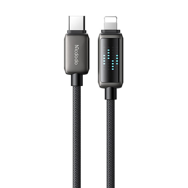 Mcdodo CA-2630 USB-C-Lightning-kaapeli, 36 W, LED-näyttö, 1,2 m