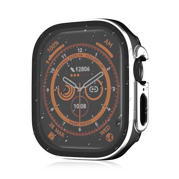 Dobbeltfarvet vandtæt galvaniseret etui til Apple Watch 44 mm Sort