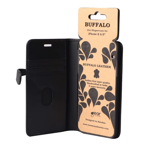 Wallet Læder iPhone XS Max Sort