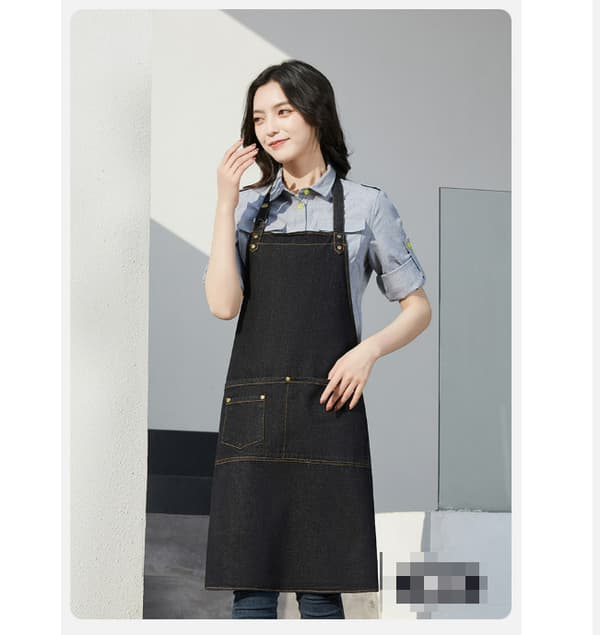 Denim Barista Forklæde til Neglsalon & Kaffebar Black Black