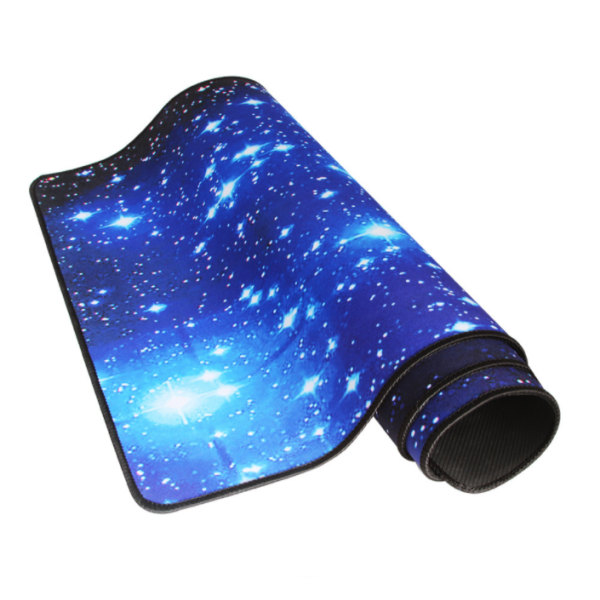 Iso hiirimatto tähtitaivaskuviolla Musta/sininen 30x80 cm