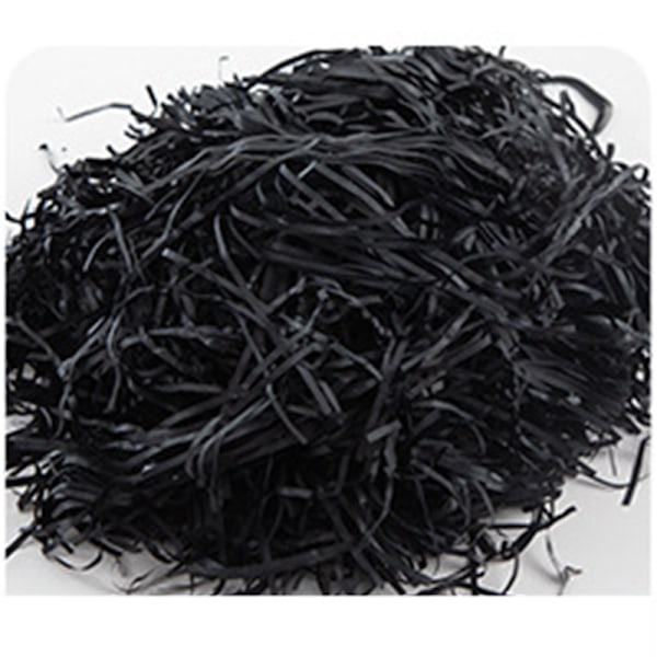Lyserødt strimlet papir - 200g gaveindpakningsfyld Sort