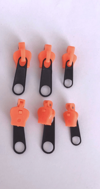 Reparationssats för blixtlås, 6-pack, universell blixtlåsfixare Orange Orange