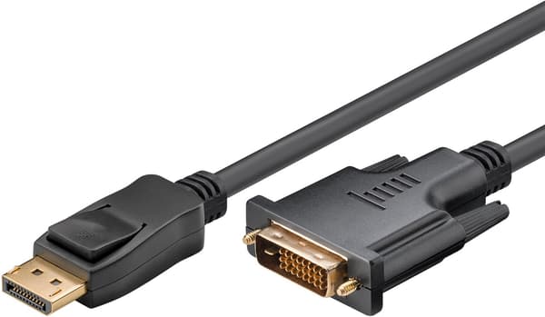 DisplayPort/DVI-D sovitinkaapeli 1.2, kullattu