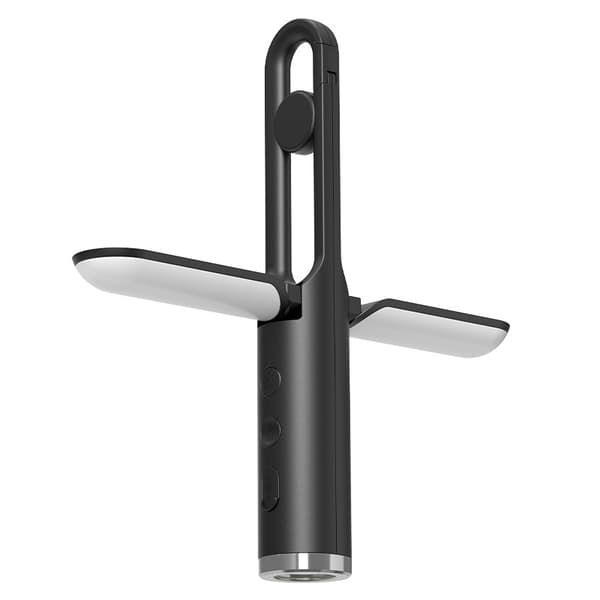 Foldbar Udendørs Camping Lanterne Bærbart Lys Black Black