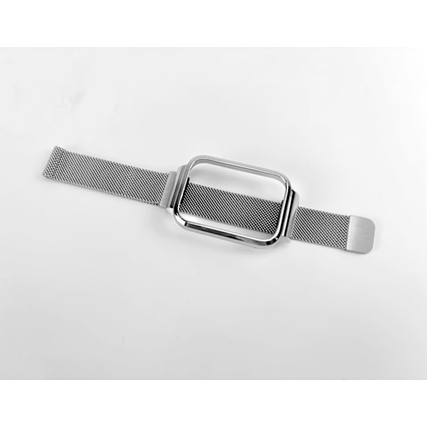 Klockarmband för Xiaomi Mi Band 8 Pro - Metallram med Milanese Loop Silver