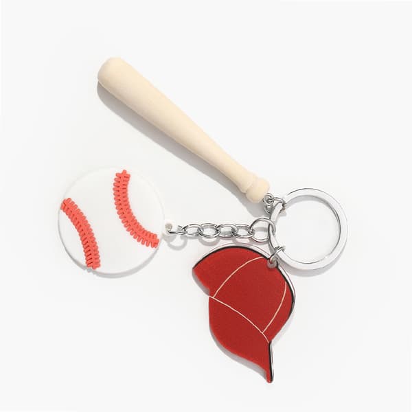 Akryl Baseball Nøglering Sæt - Stilfuldt Bil- & Nøgle Tilbehør Model 1