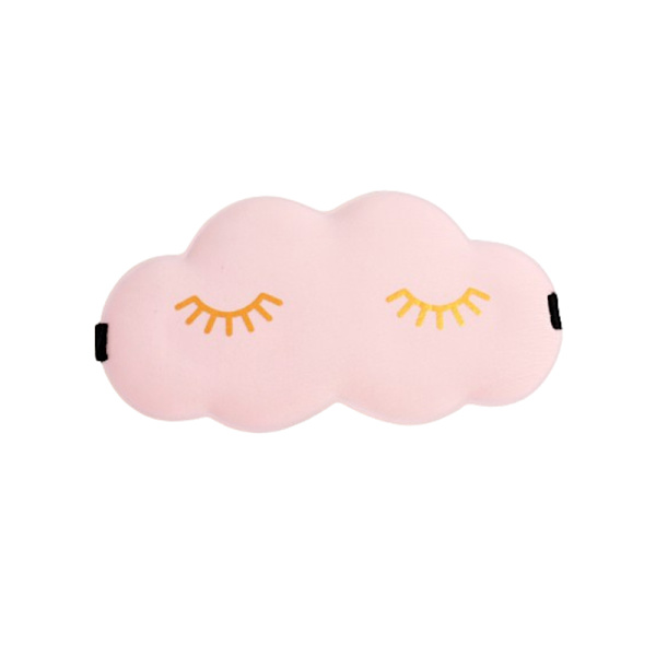 3D-molnsömnmask med guldfärgade ögonfransar Rosa
