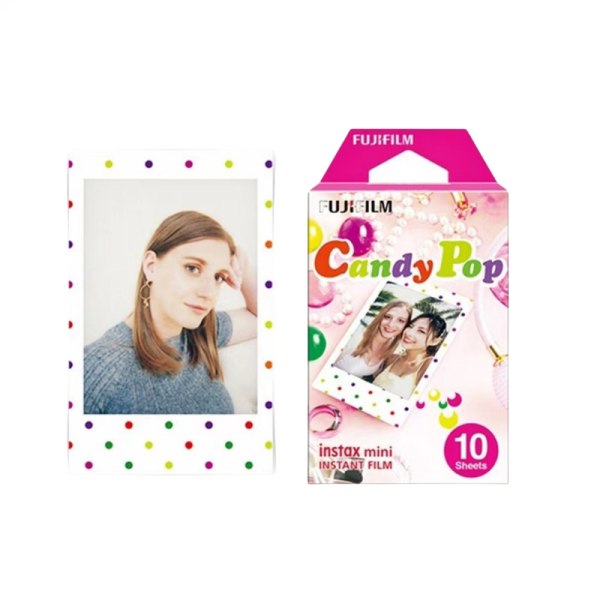 Fuji instant fotopapper 3 tum candy pop 10 stycken Flerfärgad