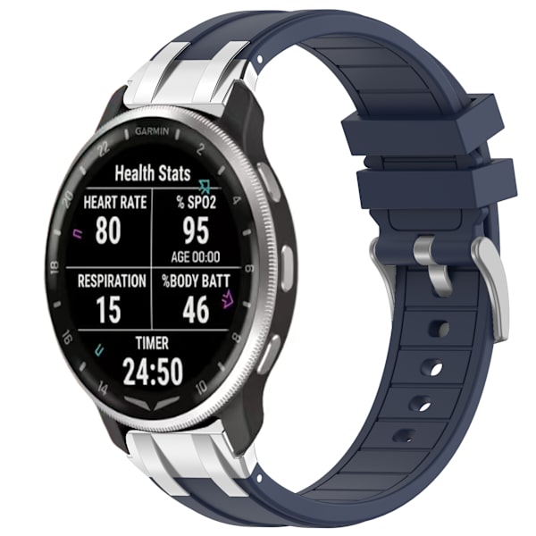 Klockarmband 22 mm för Garmin, Samsung, Huawei Marinblå