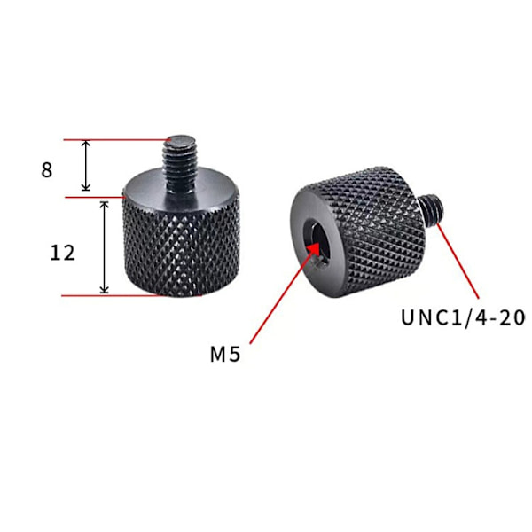 Adapter 1/4" till M10 för stativ och kameror - 5-pack M5