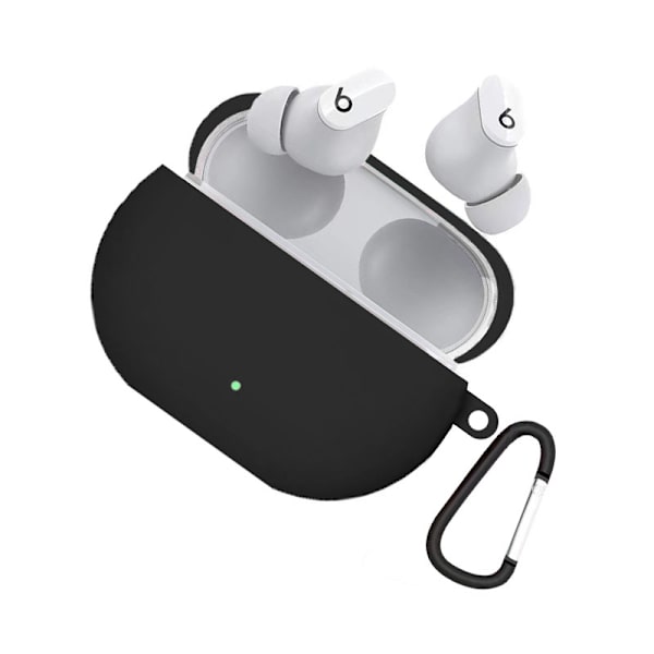 Silikonfodral med spänne för Beats Studio Buds - Skydda dina hörlurar med stil och säkerhet Svart